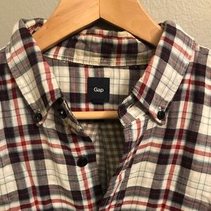 GAP Casual Long Sleeve Plaid Shirt, Men’s Large